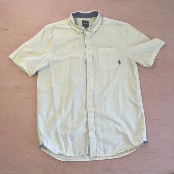 Mens Vans M button Down Volt Yellow - Picture 1 of 4